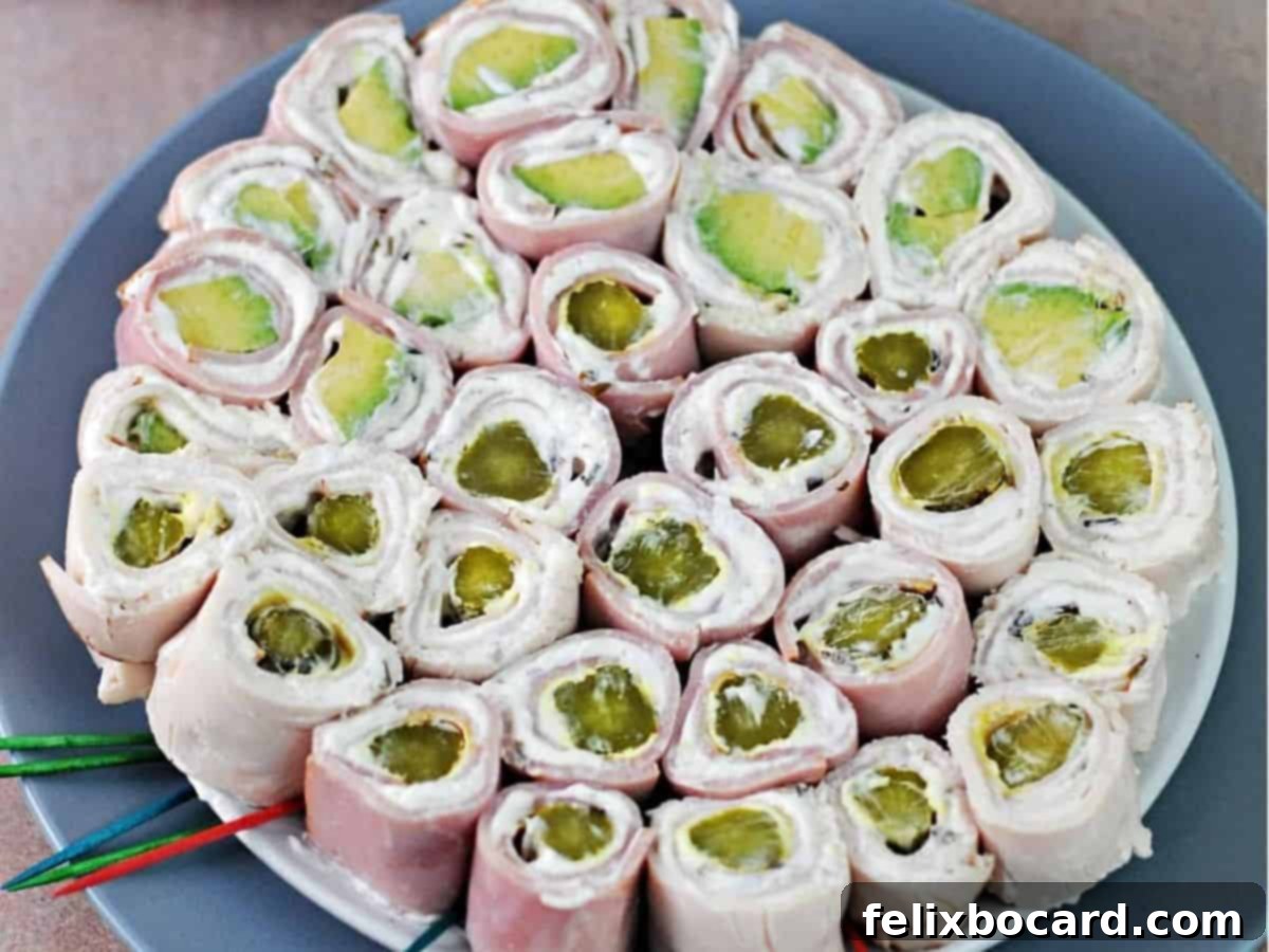 Low Carb Cream Cheese Rollups: Keto-friendly pinwheels with savory cream cheese filling, perfect for a healthy snack or appetizer.