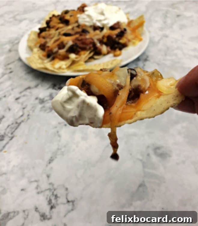 taco chili served like nachos