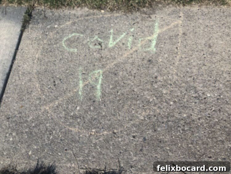 Kids sidewalk message
