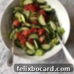 salad with cucumber and tomato