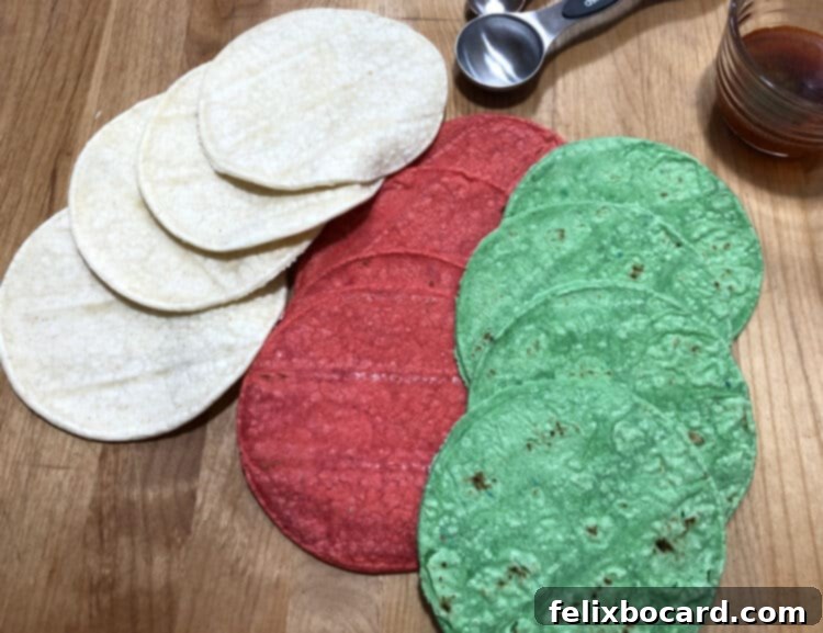 Golden Baked Corn Tortilla Chips 2 Tortillas ready to cut