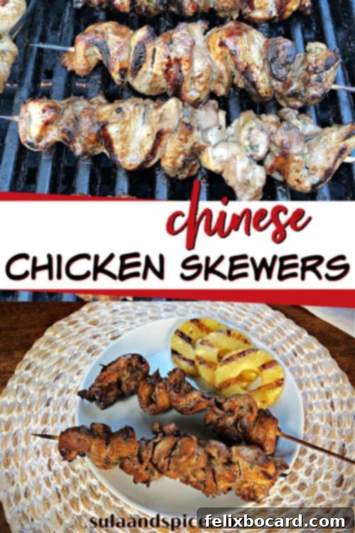 pin for chinese chicken on a stick, skewers