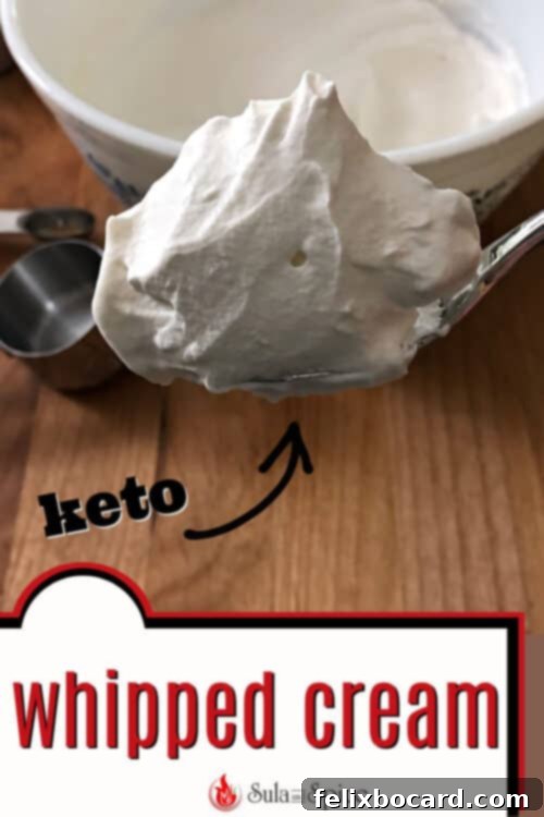 pin for keto whipped cream