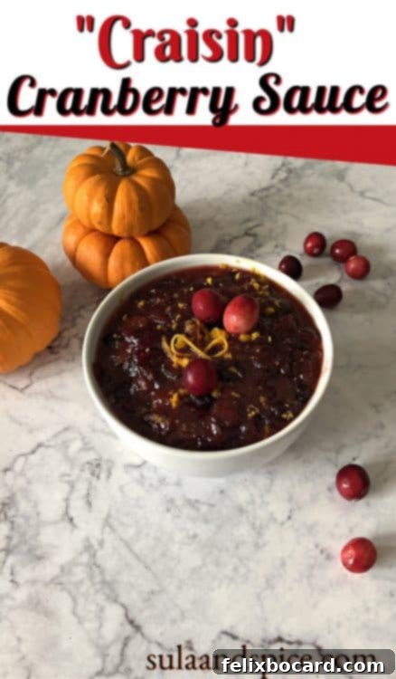 Pin for cranberry sauce from dried cranberries