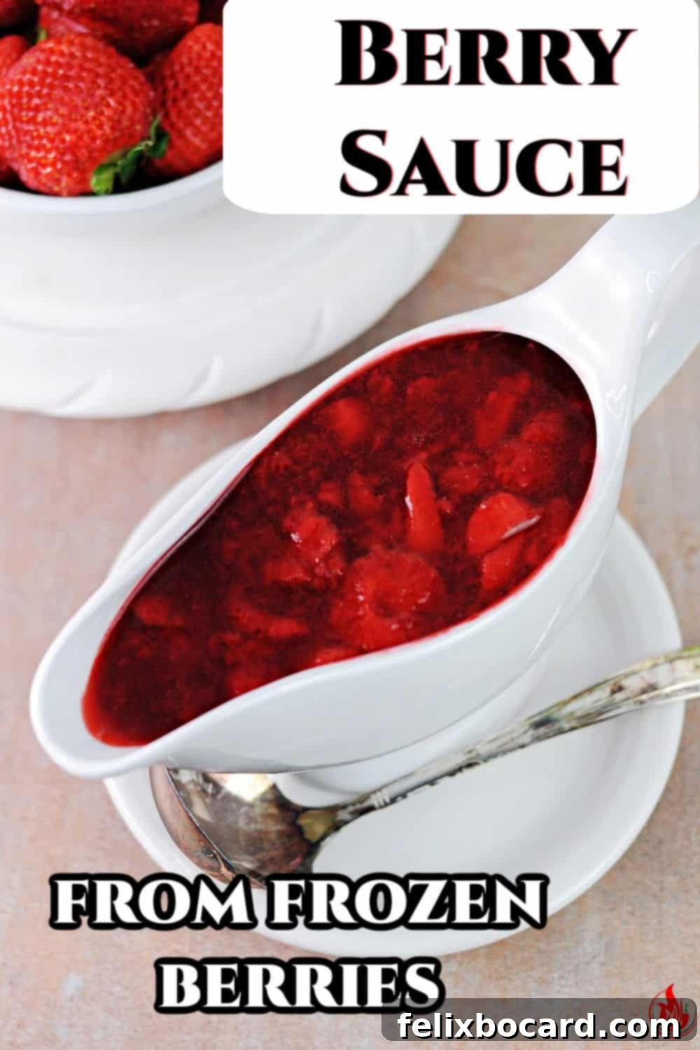 Simple Frozen Berry Sauce 8 A perfect Pinterest-ready image of homemade berry sauce made from frozen berries, inviting users to save the recipe.