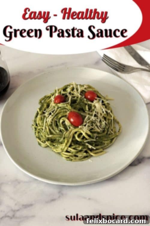Green Pasta Sauce pin