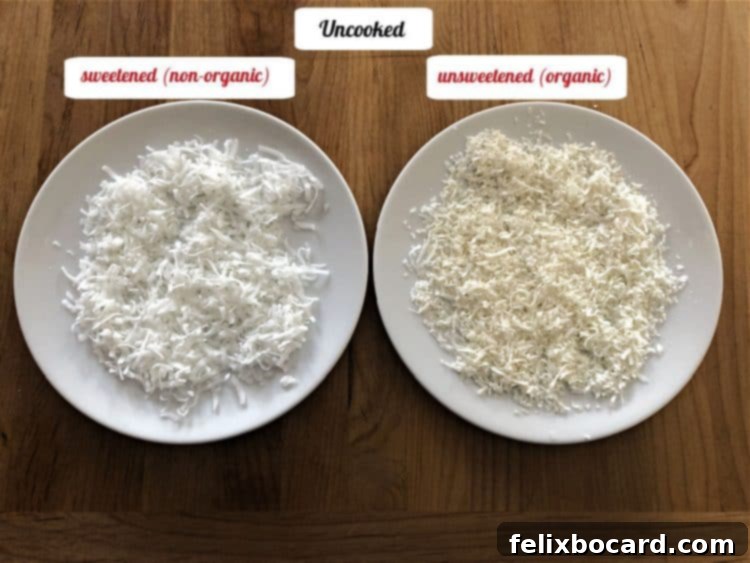 2 plates of raw coconut