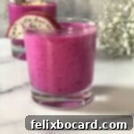 Dragon Fruit smoothie in a glass