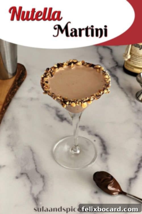 Chocolate Hazelnut Martini 3 Pin for Nutella Martini