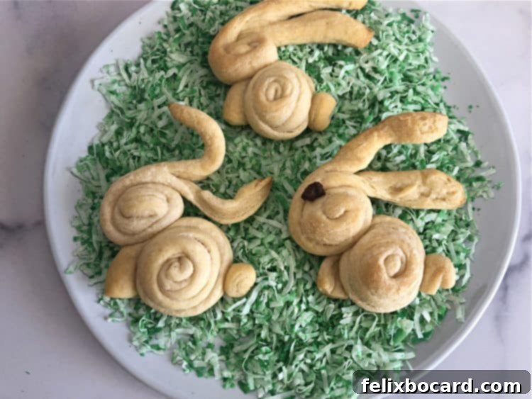 Hoppy Easter Bunny Dinner Buns 5 3 bunny dinner rolls on green tinted edible easter grasse