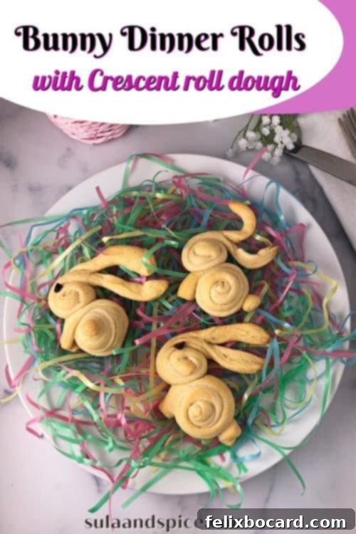 Hoppy Easter Bunny Dinner Buns 6 Pin for Easter Bunny Rolls