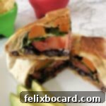 cut slice of vegetarian crunch wrap