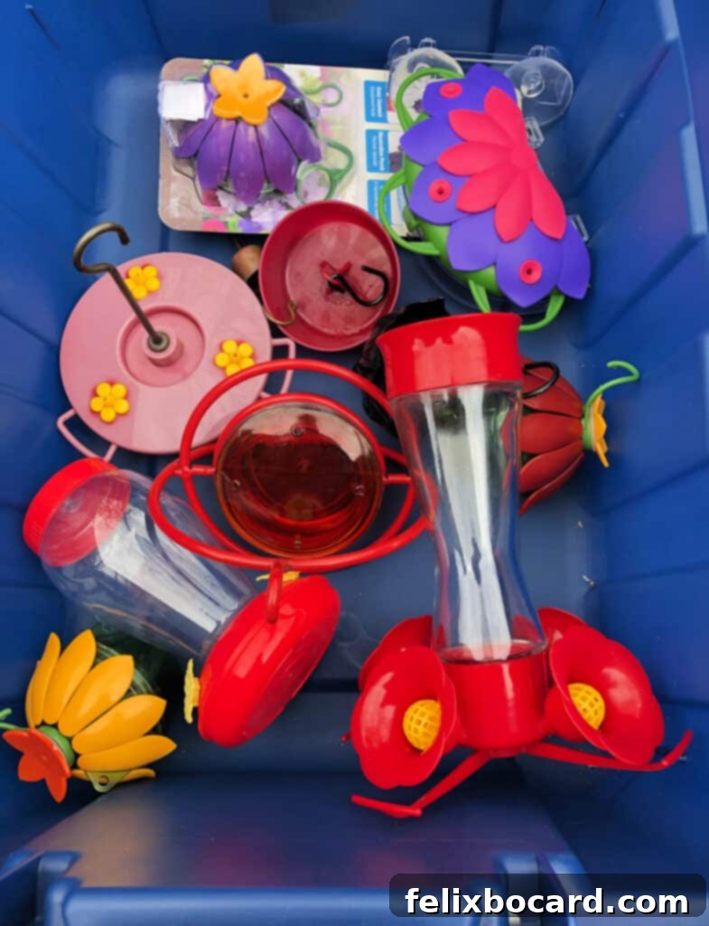 The Art of Hummingbird Feeding 2 Collection of various hummingbird feeders